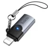 Hoco UA46A OTG Lightning - USB-C adapter 2A szürke-6942007675635 2 kép