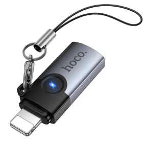 Hoco UA46A OTG Lightning - USB-C adapter 2A szürke-6942007675635 2 kép