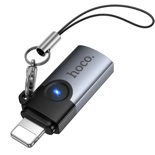 Hoco UA46A OTG Lightning - USB-C adapter 2A szürke-6942007675635 2 kép