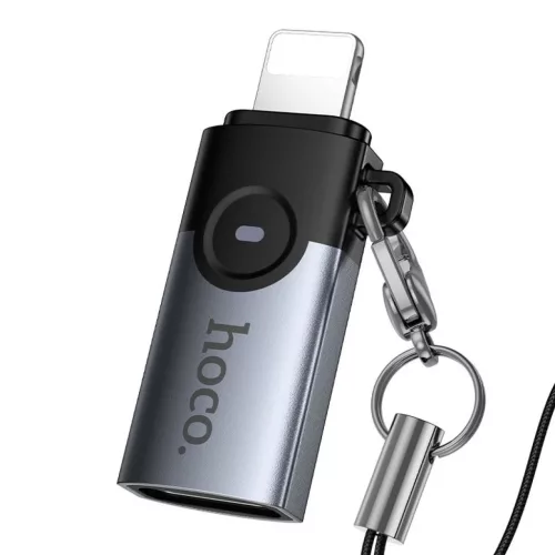 Hoco UA46A OTG Lightning - USB-C adapter 2A szürke-6942007675635 3 kép