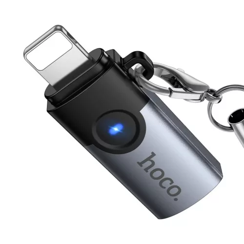 Hoco UA46A OTG Lightning - USB-C adapter 2A szürke-6942007675635 4 kép