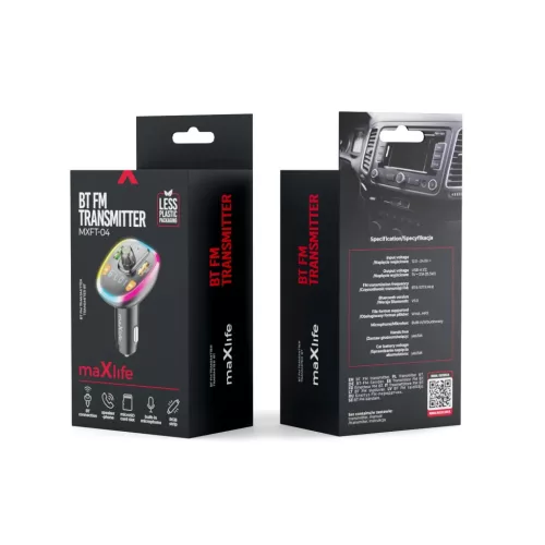 Maxlife BT MXFT-04 Bluetooth FM transzmitter fekete-5907582340164 4 kép