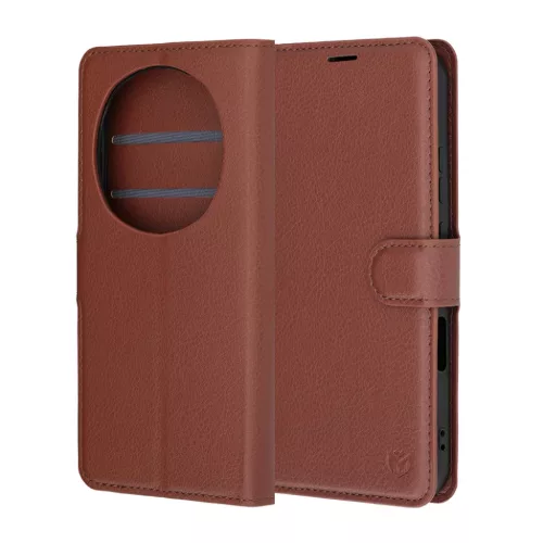 Honor Magic8 Pro Barna Techsuit Bőr Fliptok-5949419359734 6 kép