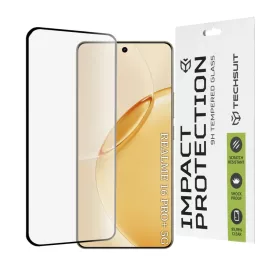   Realme 16 Pro+ Fekete 111D Teljes Fedél / Teljes Ragasztós Üveg / 3D Ívelt Kijelző Techsuit üvegfólia