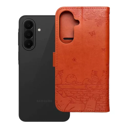 Samsung Galaxy A27 MEZZO könyvtok macskás barna tok-5903396471759 8 kép