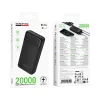 Borofone Power Bank 20000mAh BJ88A Clever - 2xUSB - fekete-6941991126994 6 kép