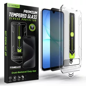   Samsung Galaxy A16 4G / A16 5G / A17 4G / A17 5G Techsuit TitanGlass CrystalHD Adatvédelmi üvegfólia [Ujjlenyomat feloldással kompatibilis] üvegfólia