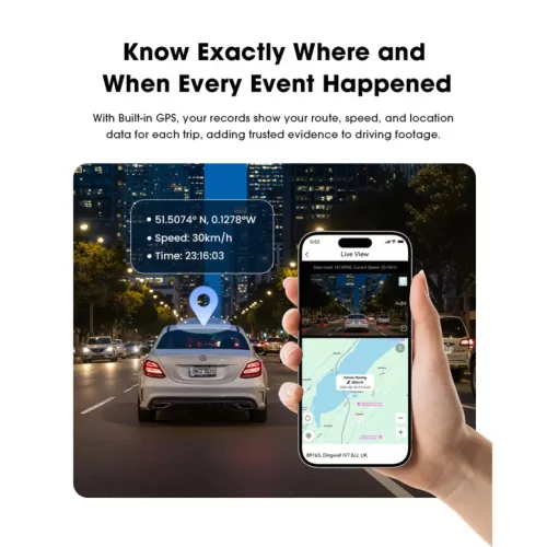 Dash + Rear Camera DDPAI N5 Dual 2026, 4K, Wi-Fi, GPS, AI, Fekete-6934915208531 6 kép