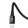 Micro USB Type-C - Lightning/ USB Type-C/ Micro USB kábel 1.5m fekete-6953156204294 3 kép