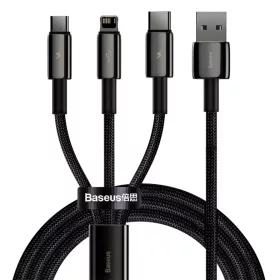 Baseus Tungsten USB - Lightning/ Micro USB/ USB Type-C kábel 3.5A 1.5-6953156204973 1 kép