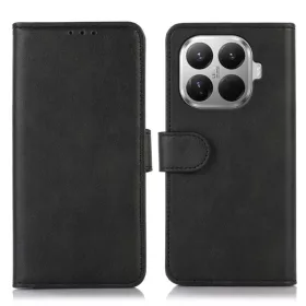 Xiaomi 17T Pro 5G marhabőr mintás PU bőr telefontok (fekete) tok- 1 kép