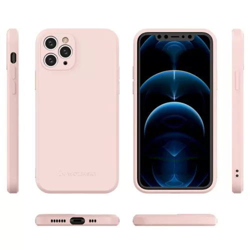 Wozinsky Color Case szilikon tok iPhone 11 Pro rózsaszín -9111201929203 4 kép