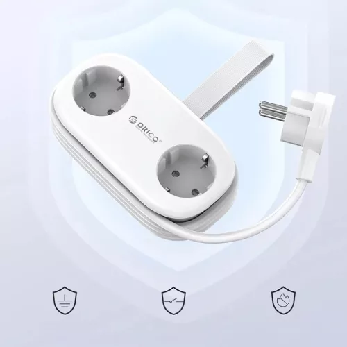 Orico APP 15.5W 5in1 Hálózati elosztó 2x AC + 2x USB-A + 1x USB-C --6942227174529 4 kép