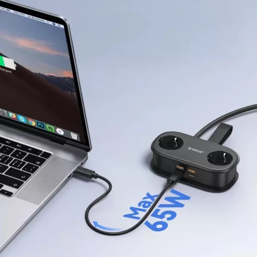 Orico AP3 65W GaN 6 az 1-ben Hálózati elosztó 2x AC + 2x USB-A + 2x-6942227174550 3 kép