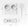 Orico PDC25 25W 6 az 1-ben Hálózati Elosztó 2x AC + 2x USB-A + 2x U-6942227174628 4 kép
