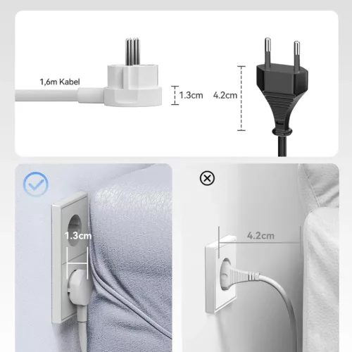 Orico PDC25 25W 6 az 1-ben Hálózati Elosztó 2x AC + 2x USB-A + 2x U-6942227174628 7 kép