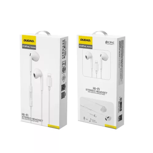 Dudao X14PROL-W1 Lightning fülhallgató - Fehér-6976625335312 4 kép