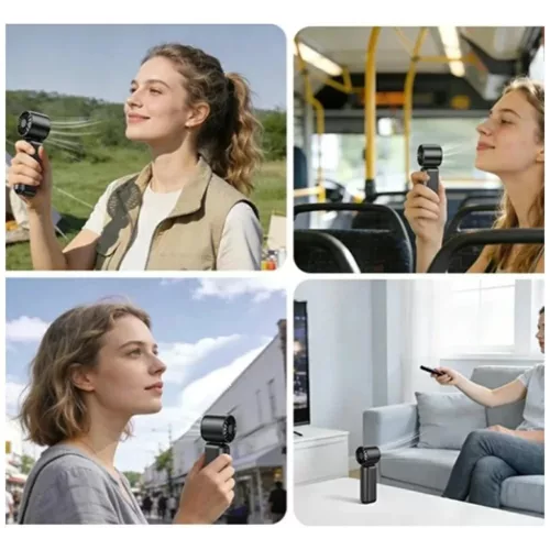 USAMS Ice-Cooling digitális nagysebességű ventilátor 2000mAh feket-6958444977638 6 kép