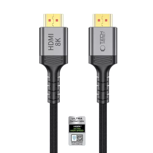 Tech-Protect UltraBoost HDMI 2.1 kábel 4K 120Hz / 8K 60Hz 200 cm feke-5906302323685 4 kép