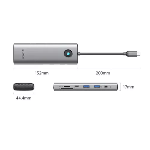 Orico PW11 9in1 USB-C Dokkoló Állomás 2x USB-A 3.0 1x USB-C 3.0 1x -6941788815667 2 kép
