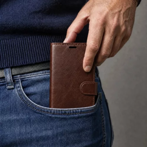 Samsung Galaxy A57 5G Smart Luxe bőr tok barna tok-5908067002669 9 kép