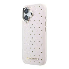  iPhone 17 Pink Karl Lagerfeld PU Perforated Gold Dots MagSafe tok-3666339625924 2 kép
