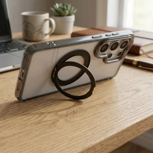 Samsung Galaxy A36 5G Frame Circle Stand MagSafe-kompatibilis fekete t-5903396468568 3 kép