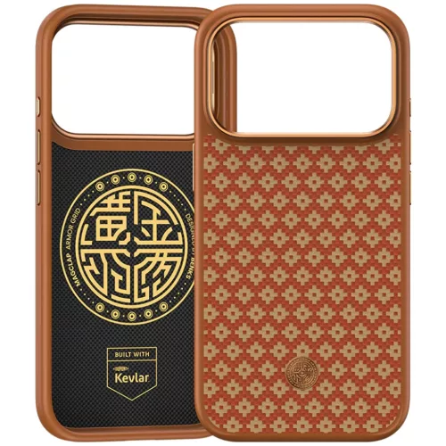  iPhone 17 Pro narancs Benks Magnetic Armor Pro Armor Grid Kevlar tok -6948005921064 2 kép