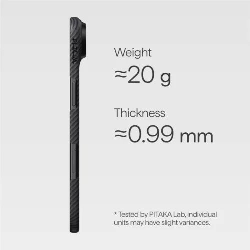  iPhone 17 fekete/szürke Pitaka Ultra-Slim tok-8594184315903 8 kép