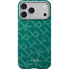 iPhone 17 Pro Max Pitaka Ultra-Slim Case Monogram-Gold/Green tok-8594184316641 2 kép