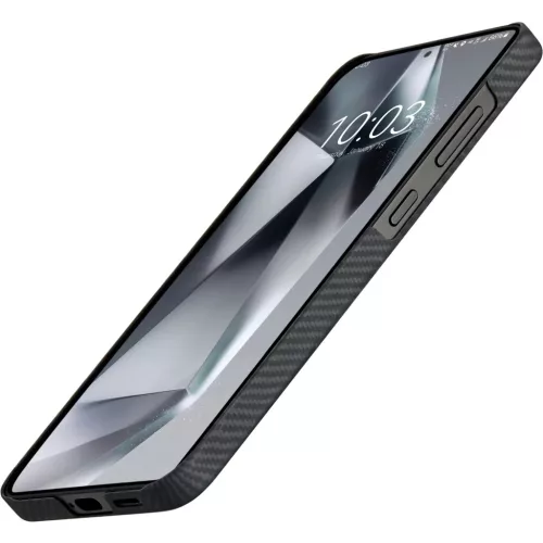 Samsung Galaxy S25 fekete/szürke twill Pitaka Ultra-Slim Case tok-8594184315484 4 kép