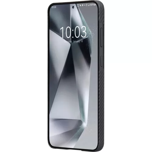 Samsung Galaxy S25 fekete/szürke twill Pitaka Ultra-Slim Case tok-8594184315484 5 kép