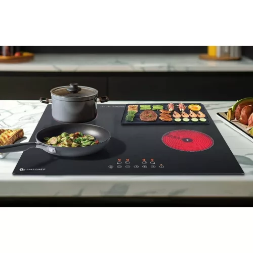 AMZCHEF CE-T-72CB4xyP200-LBHA beépíthető kerámia főzőlap, 4 zón-5905156109650 2 kép
