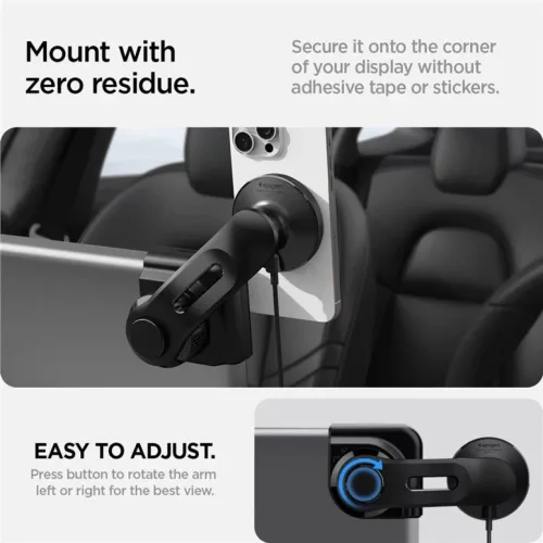 Spigen Tesla TapLock MagSafe autós tartó és töltő, fekete-8809971228176 9 kép