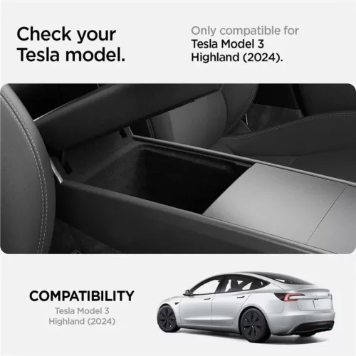 Spigen Tesla kartámasz középkonzol rendszerező fekete – Tesla Mo-8809971222884 10 kép