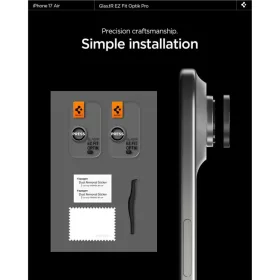 Spigen Glass tR EZ Fit Optik Pro kameralencse-védő üveg 2 db szürk-8800283312638 2 kép