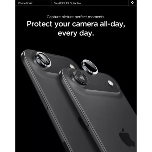 Spigen Glass tR EZ Fit Optik Pro kameralencse-védő üveg 2 db szürk-8800283312638 10 kép