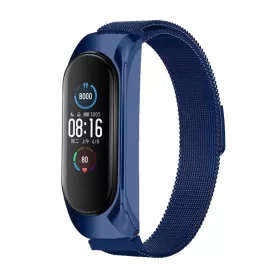 Fém Xiaomi Mi Band 5 / Mi Band 4 / Mi Band 3 fém óraszíj kék-9111201930735 3 kép