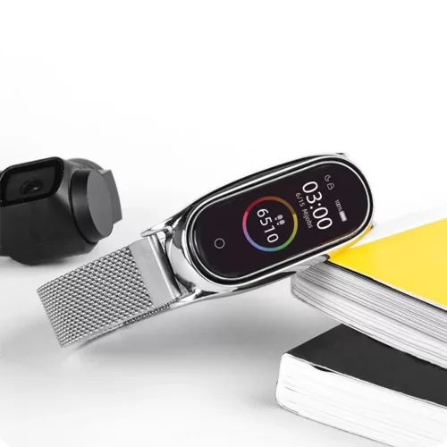 Fém Xiaomi Mi Band 5 / Mi Band 4 / Mi Band 3 fém óraszíj kék-9111201930735 2 kép