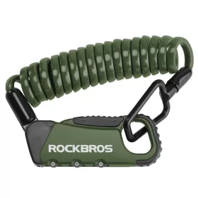  Rockbros RBK6N 3 számjegyű spirálkábeles kerékpárlakat, zöld