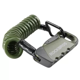 Rockbros RBK6N 3 számjegyű spirálkábeles kerékpárlakat, zöld-5907769390159 2 kép
