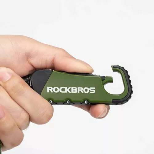 Rockbros RBK6N 3 számjegyű spirálkábeles kerékpárlakat, zöld-5907769390159 4 kép