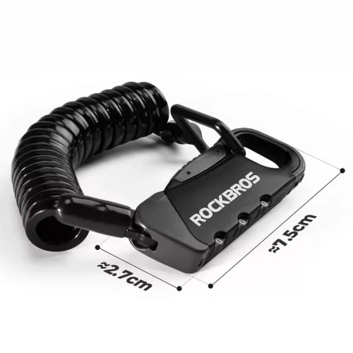 Rockbros RBK6N számzáras kerékpárzár – fekete-5907769390173 5 kép