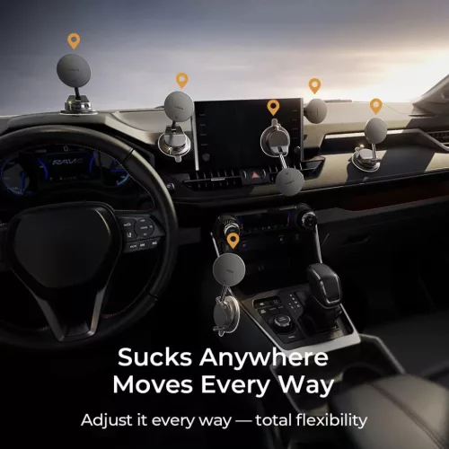 Lisen W608 Pro tapadókorongos autós telefontartó vezeték nélküli-6941237436771 5 kép