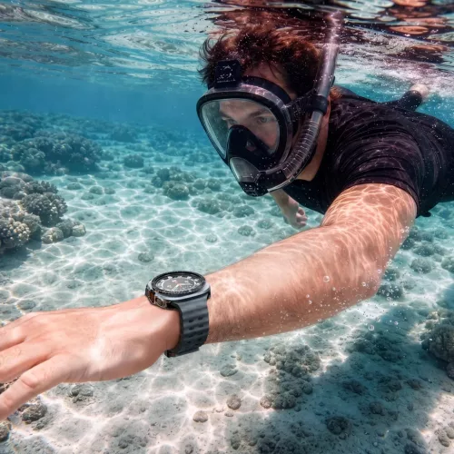  Samsung Galaxy Watch Ultra 2 47 mm fekete Spigen Bezel Tune (Diver) l-8800337247503 10 kép