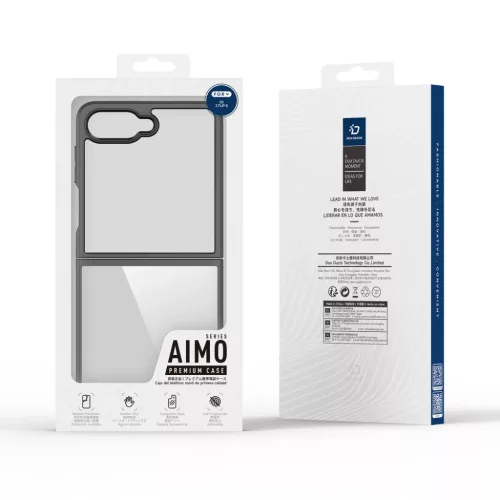 Dux Ducis Aimo tok Samsung Galaxy Z Flip 8 készülékhez, fekete-6978943389930 10 kép