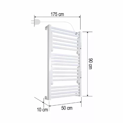 HOME FKTW345W fali elektromos törölközőszárító, 345 W, visszaje-5999084979218 2 kép