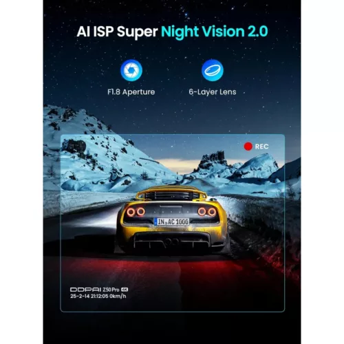 DDPAI Z50 Pro Dual 4K első és hátsó menetrögzítő kamera, fekete-6934915208623 4 kép