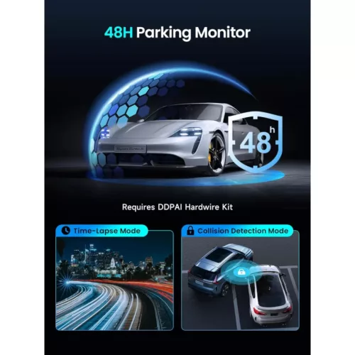 DDPAI Z50 Pro Dual 4K első és hátsó menetrögzítő kamera, fekete-6934915208623 6 kép