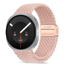   Tech-Protect NylonMag fonott nejlon óraszíj Samsung Galaxy Watch 8 / 9 / Classic (40 / 44 / 46 mm) poros rózsaszín